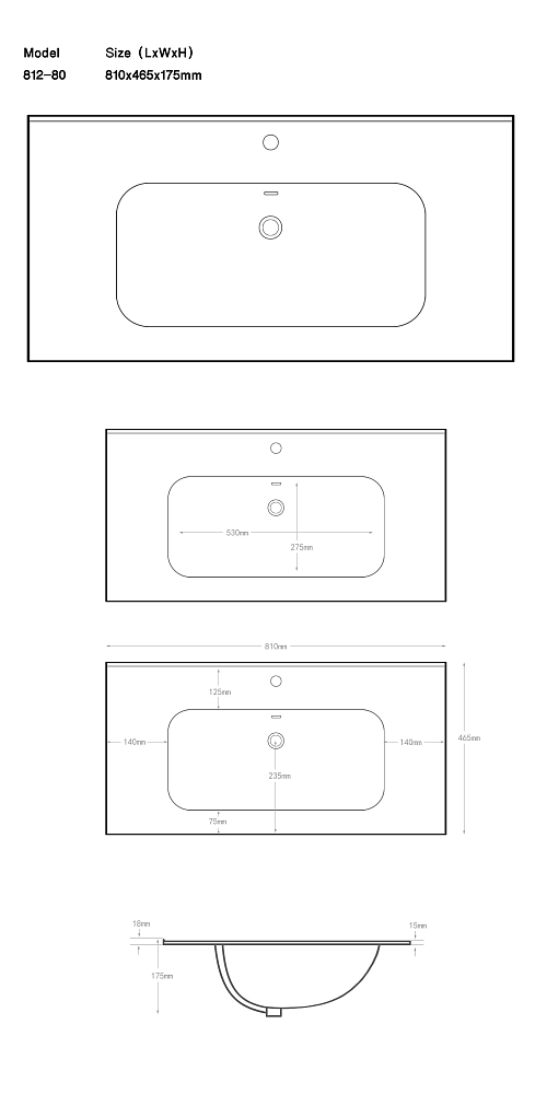 Раковина Aquanet Flat 00329255 черный