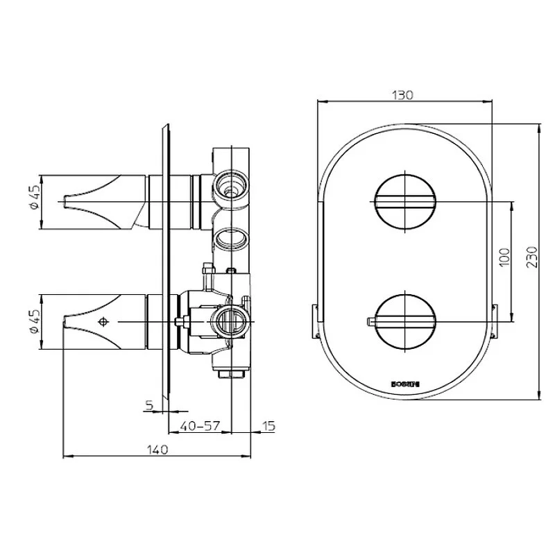 Смеситель для душа Bossini Apice Z00500.073 черный