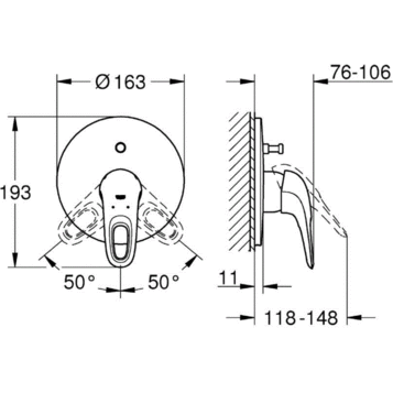 Смеситель для ванны Grohe Eurostyle new 19506LS3 белая луна