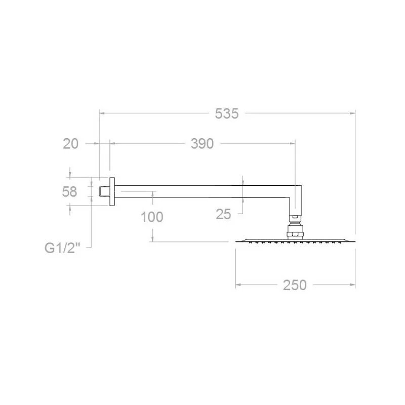 Душ верхний Ramon Soler BHRK250OC золото