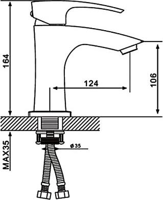 Смеситель для раковины Gappo Jacob G1007-5