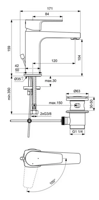 Смеситель для раковины Ideal Standard Cerafine BC689AA хром