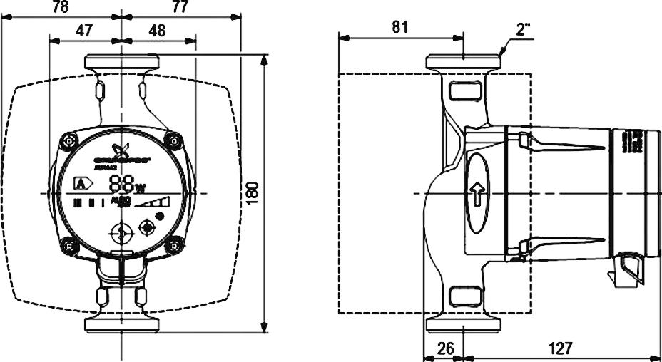 Циркуляционный насос Grundfos Alpha2 32-60 180