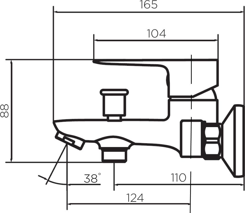 Смеситель для ванны Dorff Prime D4011000, хром