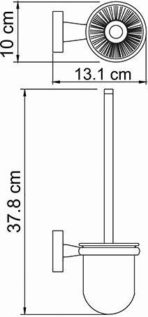 Ёршик для унитаза WasserKRAFT Lippe K-6527, хром