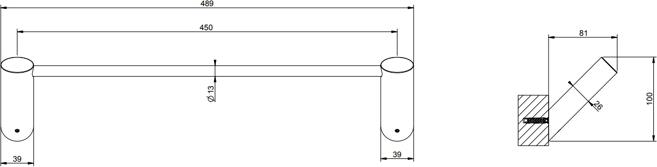 Полотенцедержатель 45 см Gessi Ovale 25700#031, хром