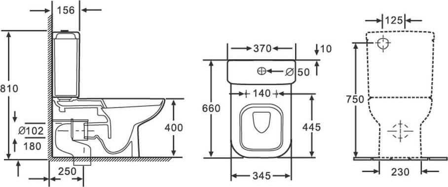 Унитаз-компакт напольный Orans Ceramic WM9903 с сиденьем микролифт