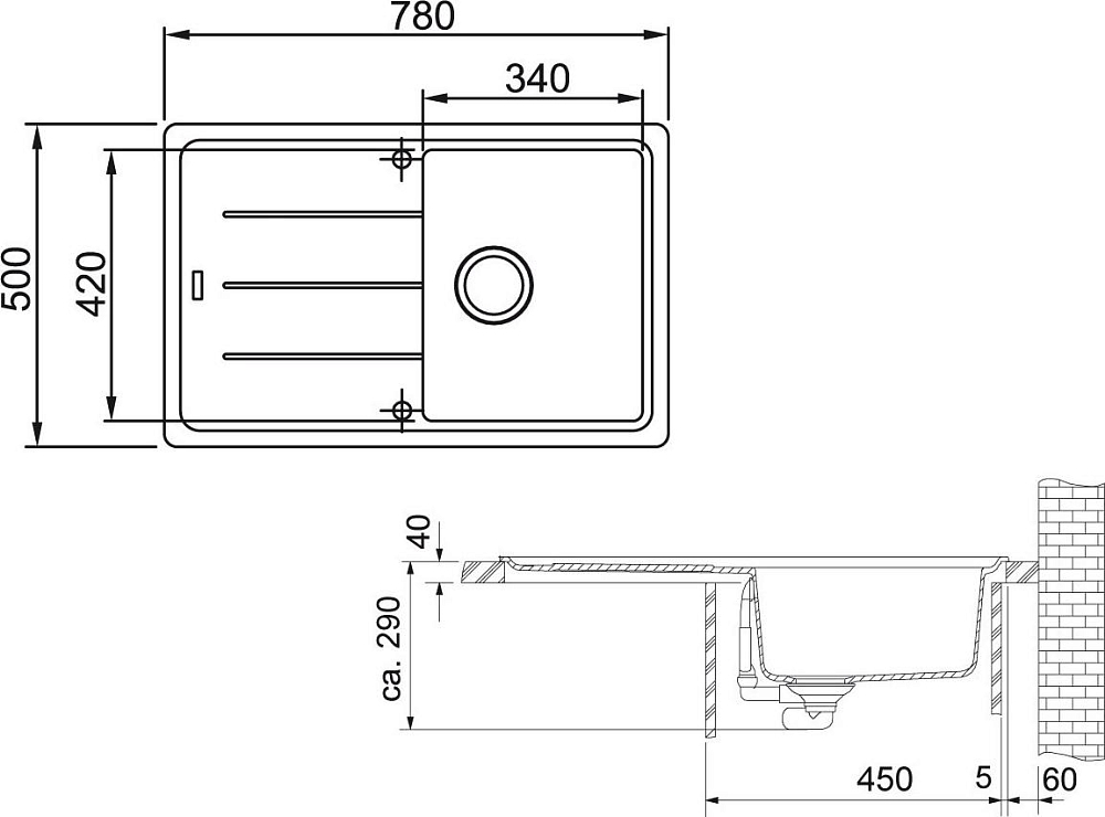 Кухонная мойка Franke Basis BFG 611 сахара