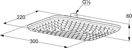 Верхний душ Kludi Freshline 6445005-00, хром