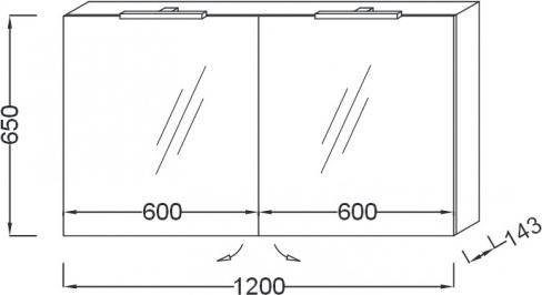 Шкаф зеркальный Jacob Delafon EB798RU-M43