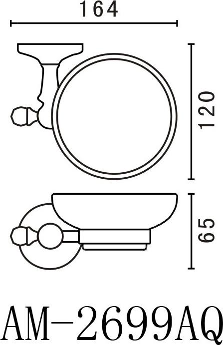 Мыльница Art&Max Antic AM-E-2699AQ, бронза