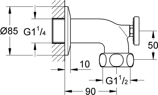 Отводная дуга Grohe Lahrer THM 12444000