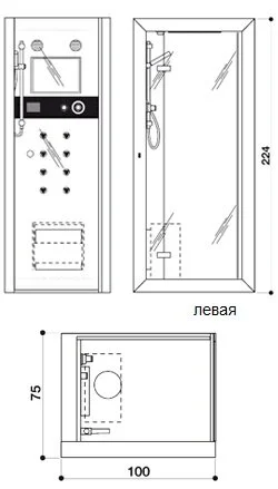 Душевая кабина Jacuzzi Frame 9448-258A