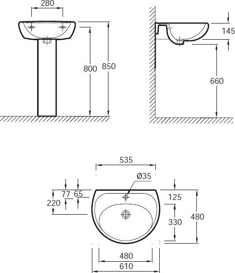 Раковина Jacob Delafon Mideo E4333G-00