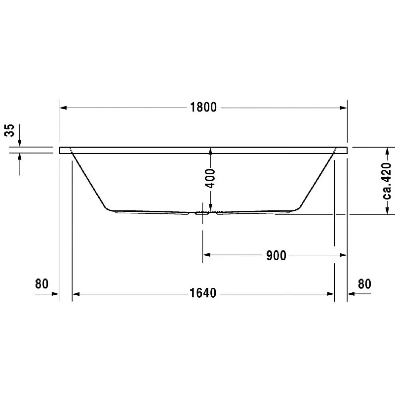 Акриловая ванна Duravit D-Code 180х80 700101000000000 белый