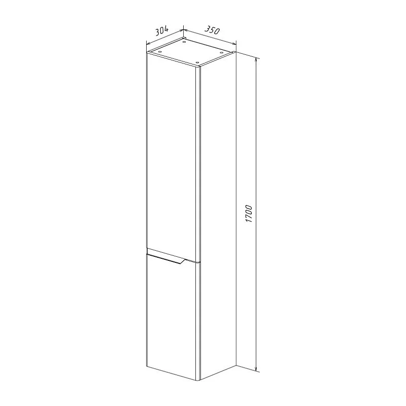 Шкаф-пенал Lemark Miano LM06M35P белый