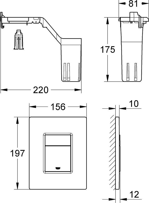 Кнопка смыва Grohe Skate Cosmopolitan 38805SH0