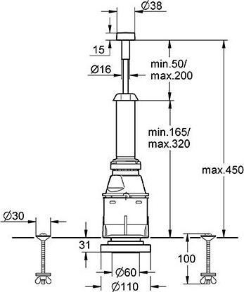 Смывной клапан Grohe Servo 37088PI0