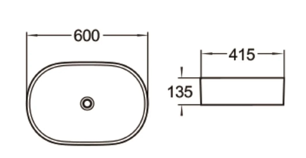 Раковина накладная SantiLine SL-1028 белый