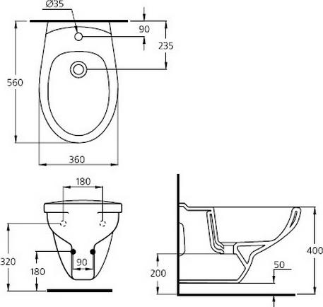 Подвесное биде Ideal Standard Eurovit