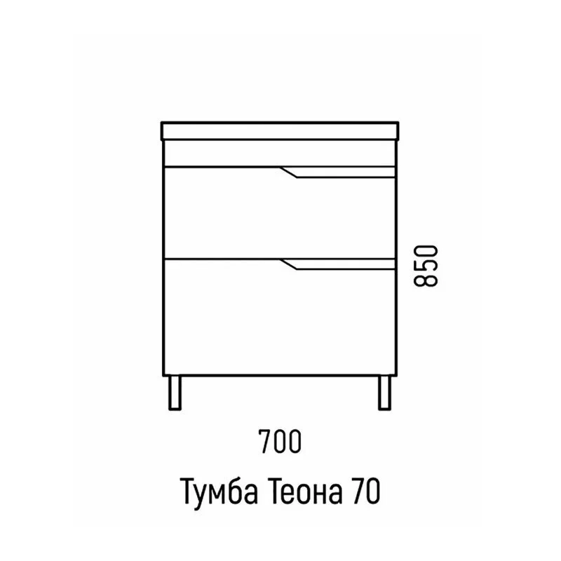 Тумба под раковину Corozo Теона SD-00001721 белый