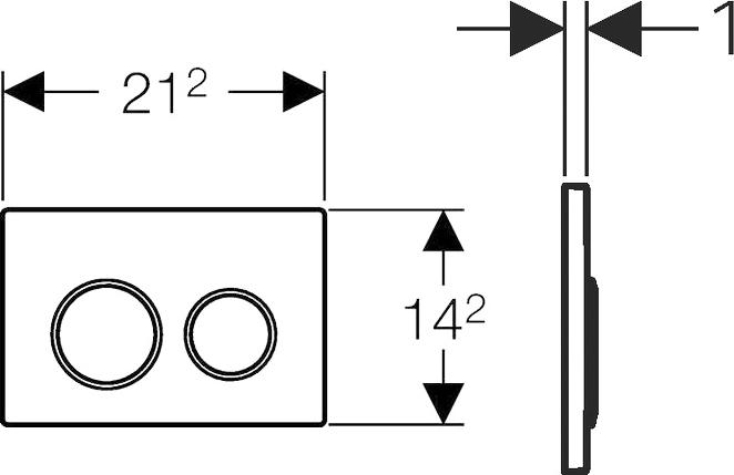 Кнопка смыва Geberit Omega 20 115.085.KN.1 хром матовый