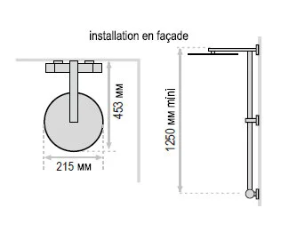 Душевая панель  Valentin I-Deco 506300 000 74 черный