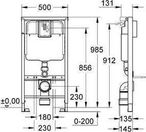 Инсталляция для подвесного унитаза Grohe Rapid SL 38712001