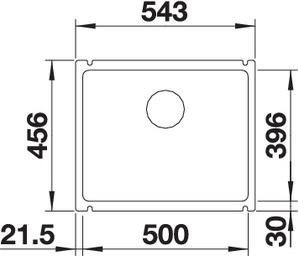 Кухонная мойка Blanco Subline 500-U Ceramic 523734 магнолия