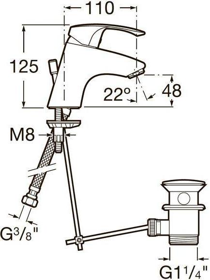 Смеситель для раковины Roca Monodin 5A3007C0M