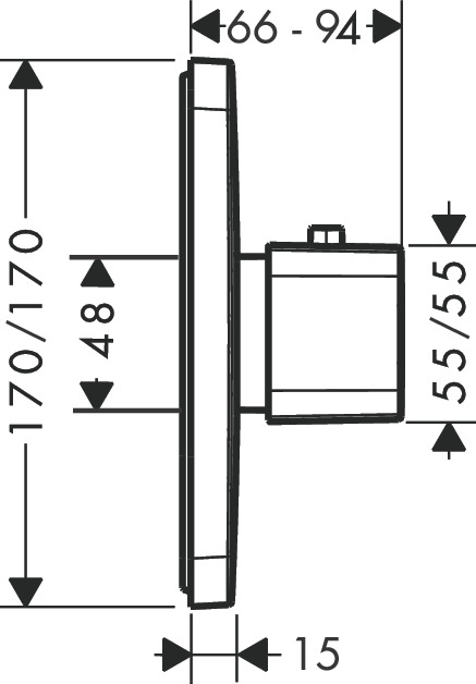 Термостат для душа Axor Urquiola 11730950, латунь