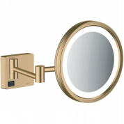 Косметическое зеркало Hansgrohe AddStoris 41790140 шлифованная бронза