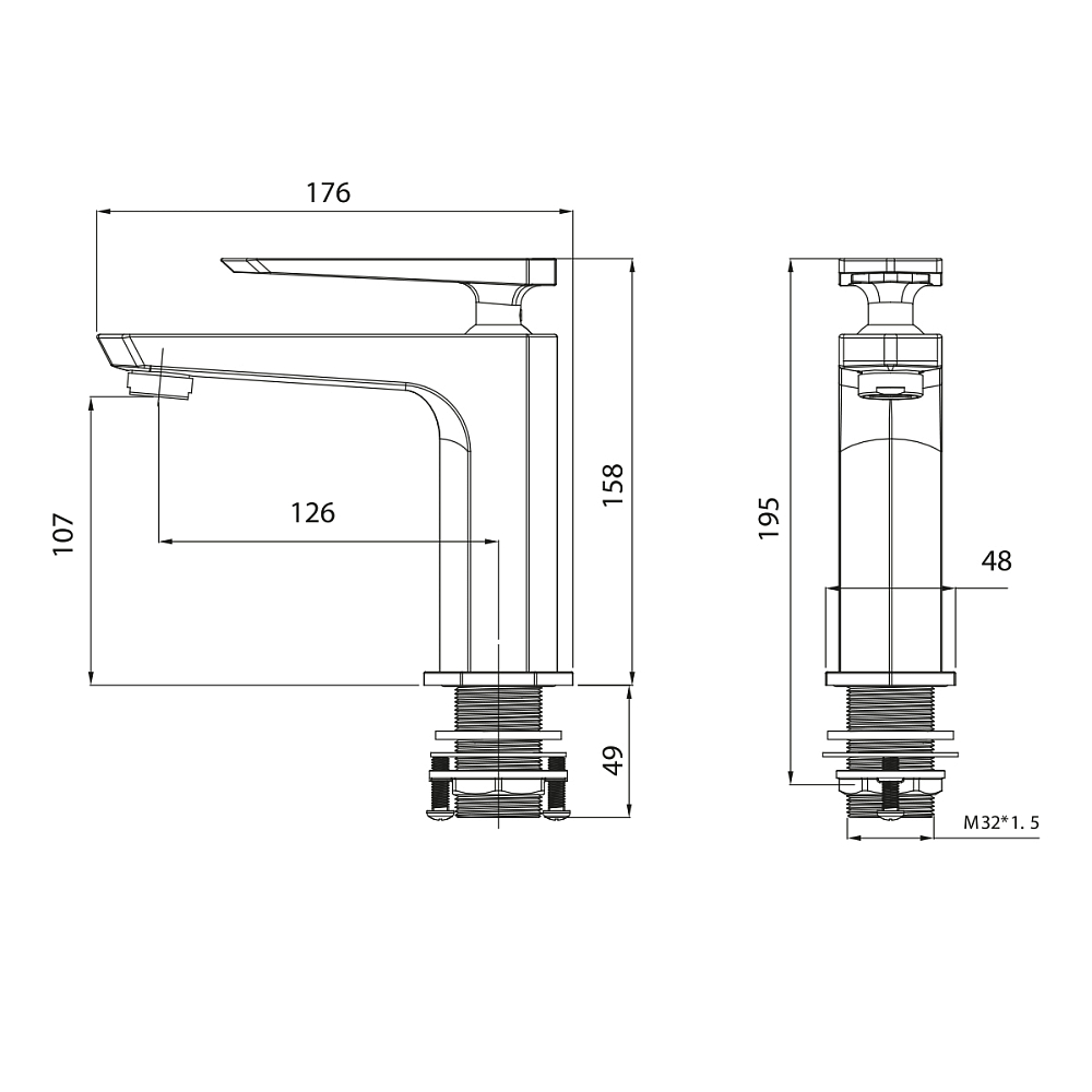 Смеситель для раковины Lemark Prizma LM3906C хром