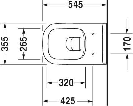 Подвесной унитаз Duravit D-Code Rimless 25700900002 безободковый