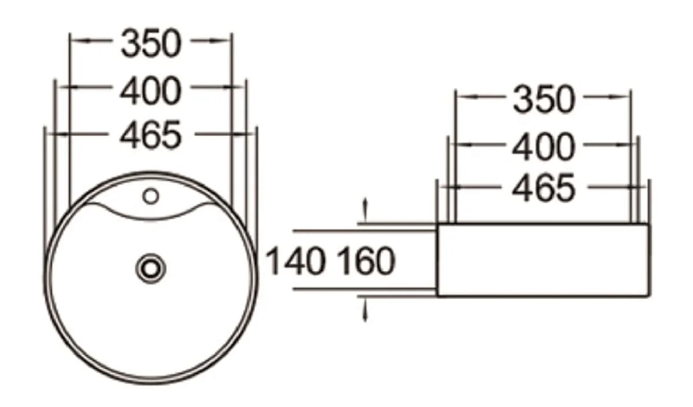 Раковина накладная SantiLine SL-1070 белый