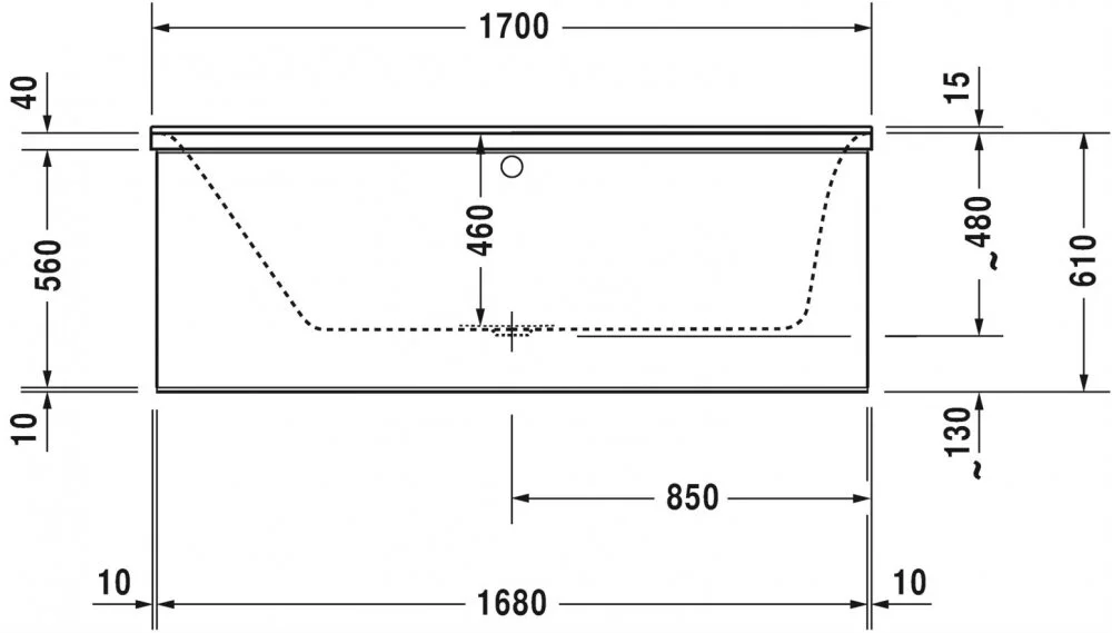 Акриловая ванна Duravit P3 Comforts 700375000000000/790100000000000 белый