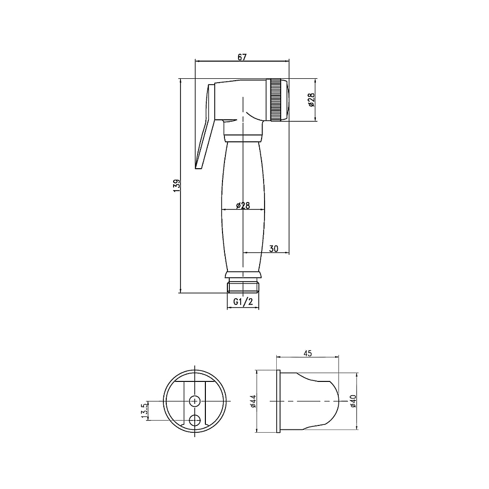 Душ гигиенический Lemark LM8087B бронза