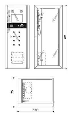 Душевая кабина Jacuzzi Frame 9448-258А