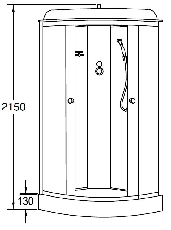 Душевая кабина Loranto Sunway CS-6681G 80*80*215