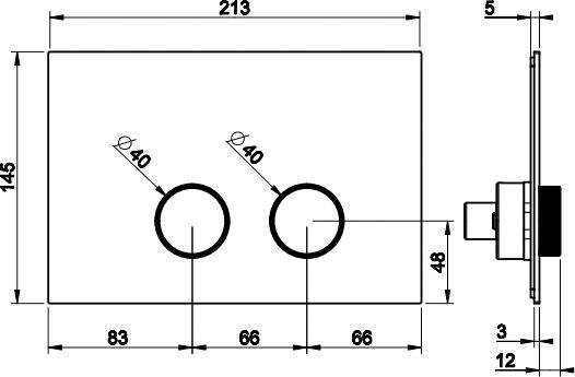 Кнопка смыва Gessi Anello Sanit 54631#031, хром