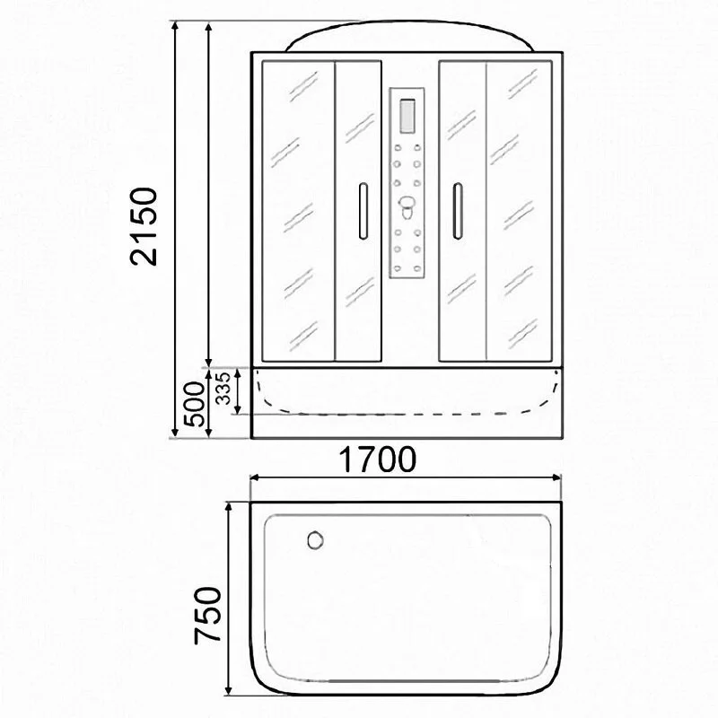 Душевой бокс Parly Classic CNE170