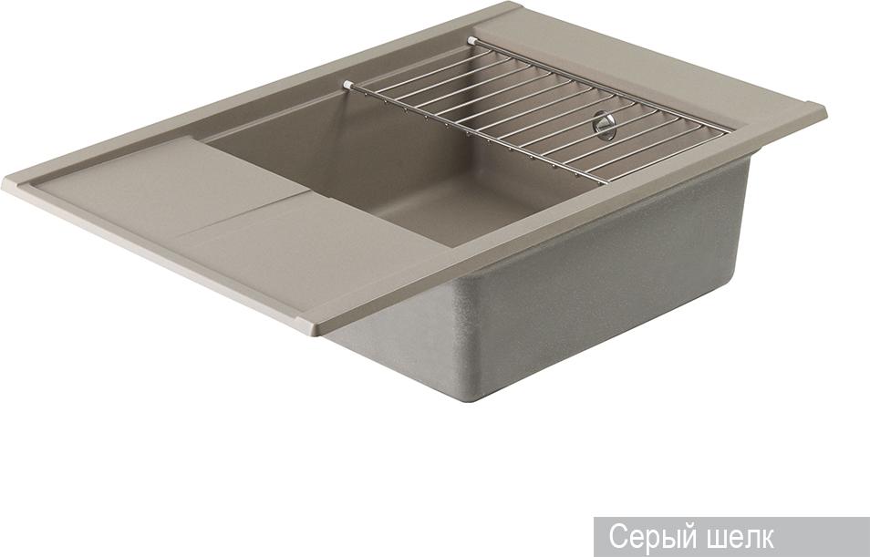 Кухонная мойка Aquaton Делия 78 1A715132DE250, серый