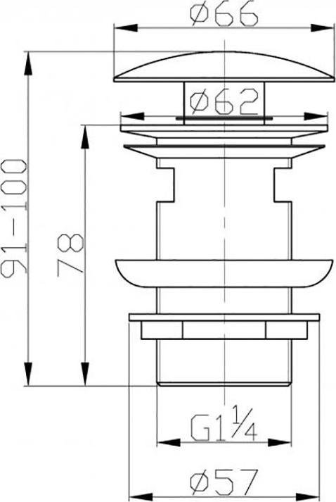 Донный клапан для раковины BelBagno BB-SAT-ORO, золото