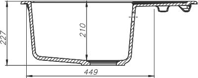 Кухонная мойка Iddis Vane G V06B621i87, чёрный матовый