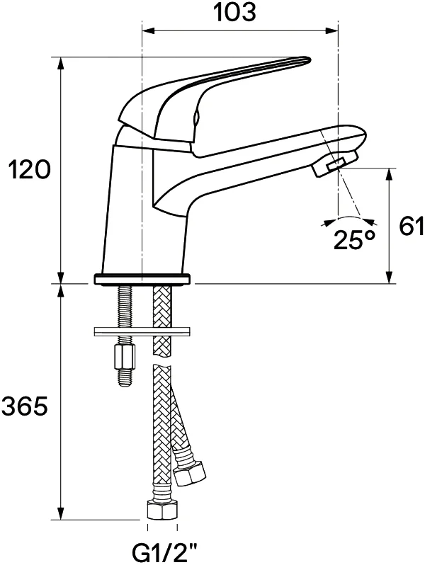 Смеситель для раковины Santek Нико WH5A02005C001 хром