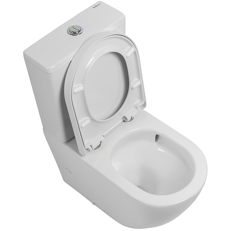 Унитаз-компакт BelBagno Sfera-Tor BB2141CP-TOR/BB2141T/BB865SC с бачком и с сиденьем микролифт, белый