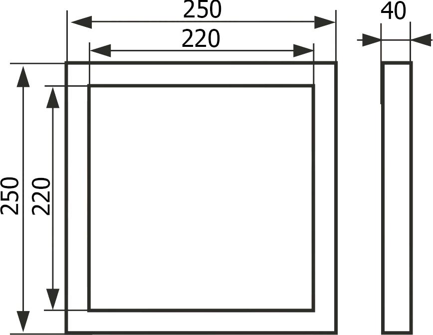 Настенный люк Evecs Ceramo D2525 25x25