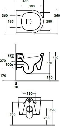 Подвесной унитаз Globo Forty3 FOS04.BI