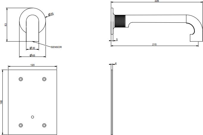 Электронный смеситель для раковины Gessi Inciso 58105#031, хром