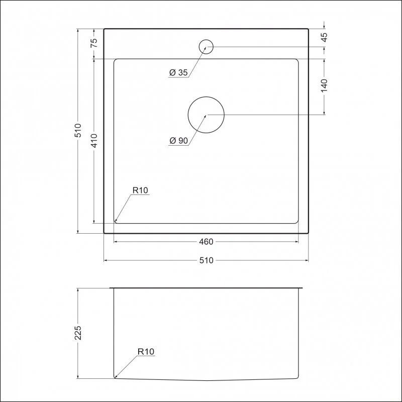 Кухонная мойка Emar Best EMB-116 PVD Nano Golden золото